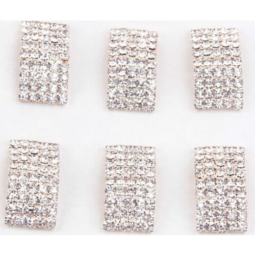 5pcs/lot Metal Alloy Crystal Rhinestone Wide Arc Small Hoop for Women DIY Fashion Handmade Materials Kids Headband