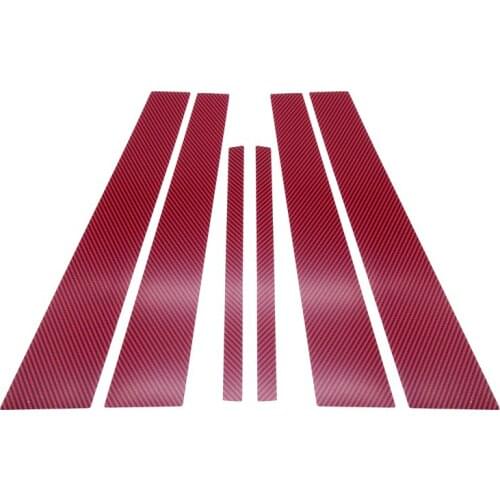 8pcs for Chevrolet Tracker Classic/old Cruze Car Window B C Pillars Anti-Scratch Stickers Carbon Fiber Car Decoration Stickers