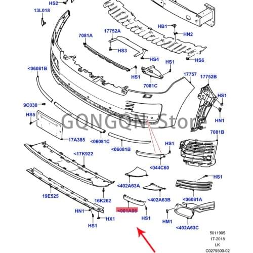 CAR is applicable to 2018 administrative air deflector 2013-2021lan dro ve rra nge rover front bumper lower guard panel trim air
