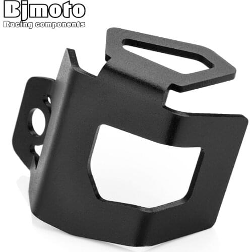 BJMOTO Aluminum Rear Brake Pump Fluid Tank Reservoir Guard Protector Cover For BMW F800GS F700GS 2013-2018