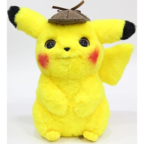 Big Detective Official Genuine Pikarchu Pokermon Kawaii Plush Toys Cartoon Comic Anime Model Doll Stuffed Toy For Children