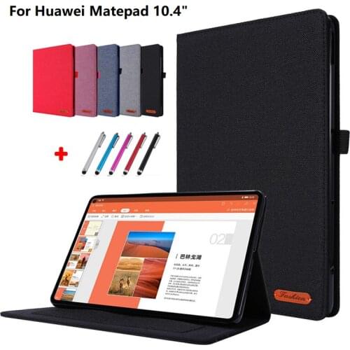 Coque For Huawei Matepad 10.4 Case Cowboy Flip Stand Cover Funda For Huawei Matepad Case 10.4 inch Tablet Case + Pen