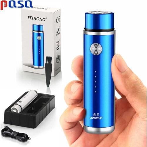 Mini Electric Shaver Men Razor Face Body USB Rechargeable Portable Beard Trimmer Shaving Machine Three Leaf Blade
