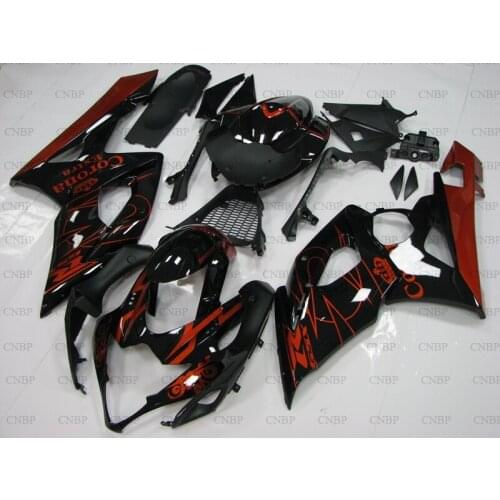 GSX-R1000 2005 - 2006 K5 Abs Fairing GSX R 1000 05 Fairings GSXR 1000 06 Black Red Abs Fairing