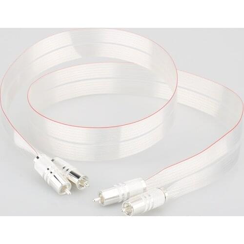 Free shipping Hi End Audio RCA interconnect cable with Gold plated connector audio Red Dawn