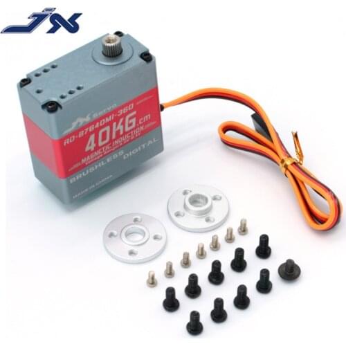 JX Servo RD-B7640MI-360 40kg 8.4V brushless servo 360 degree Magnetic induction full CNC Aluminium Hulls Robot Mechanical Arm