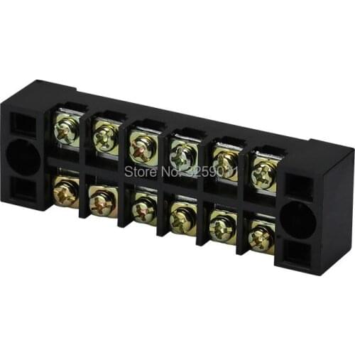 50PCS TB-1506 TB15A6P Suyep 6 Positions Dual Rows 600V 15 A Wire Barrier Block Terminal Strip copper
