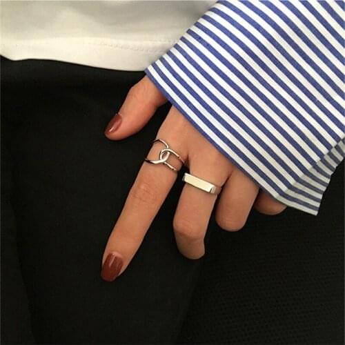 Miuoxion Retro Knotted Line Adjustable Ring Fashion Simple Personality Jewelry For Women Feature Namour Charm Gift All Seasons