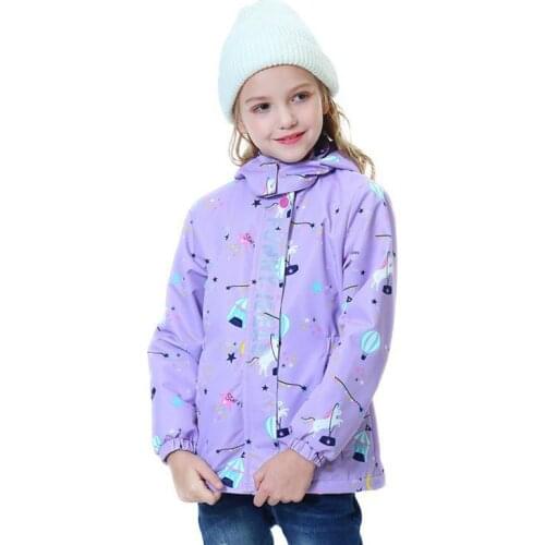 Spring Jacket for Girls Cute Unicorn Pattern Windbreaker for Girls Kids Coats Jackets 2021 Fashion Outerwear Children Jackets