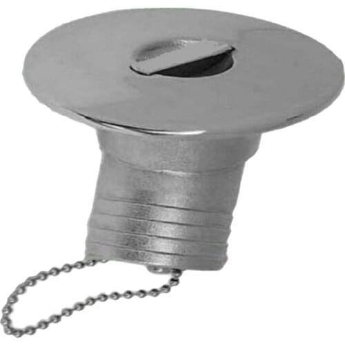 Boat Marine 2'' Deck Fill Filler Port Keyless Cap Gas Tank 316 Steel