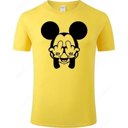Mens Premium T-Shirt Funny Anime Print Mickey Mouse T shirt Men Fashion Summer Cotton Tops Cool Tee Unisex Clothes J119