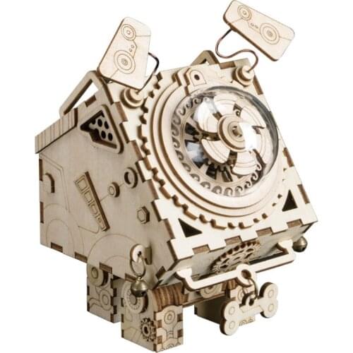 Handmade Music Box Music Box DIY Wooden Assembled Girlfriend Creative Toys New Year Christmas Holiday Birthday Gift
