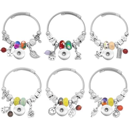 New Fashion 18mm Snap Button Bracelet DIY Jewelry KB020