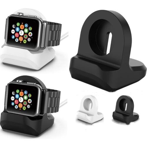 Portable Silicone Charger Docking Stand Base for Apple Watch Series 1/2/3/4/5 Charger Dock Station for Apple Iwatch Stand Holder