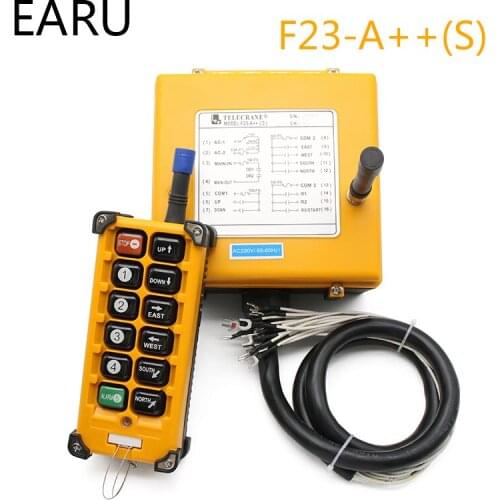 Industrial Wireless Radio Remote Controller Switch 1receiver+ 1transmitter Speed Control Hoist Crane Control Lift Crane F23-A++S