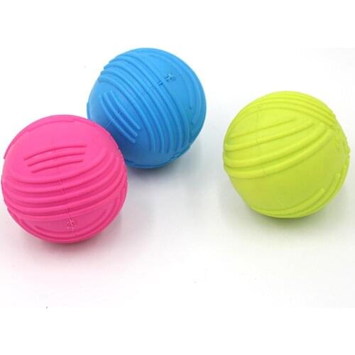 Rubber Pet Dog Training Ball Toys Puppy Chew Molar Toy Squeaky Toys Squeak Squeaker Toy Bite Biting Toy For Small Medium Dog