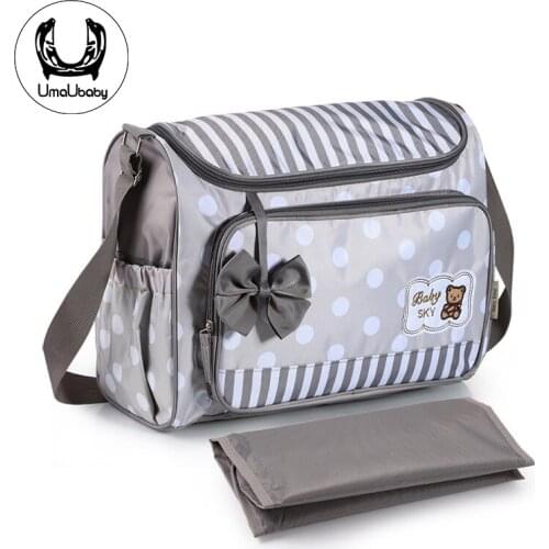 UmaUbaby Diaper Bag Cartoon Fashion One-Shoulder Messenger Mommy Bag Newborn Travel Stroller Maternal Backpack Free Hooks