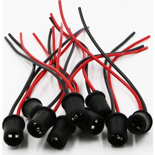 YSY Free shipping 50pcs LED T10 W5W Soft bulb holder adapters cable LED Bulb Connector Socket universial
