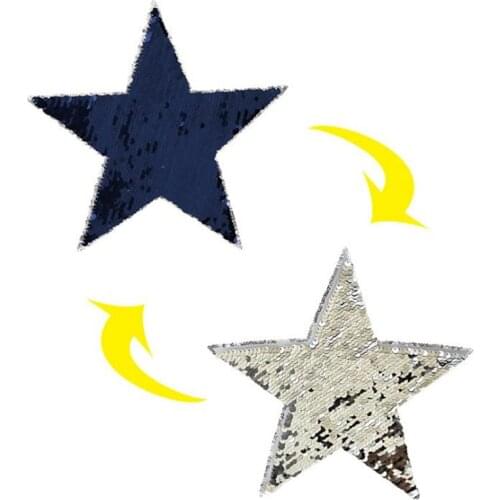 T shirt Women patch DIY sequins 24cm fashion star deal with it biker patches for clothing stickers 3d t shirt mens Tshirt Coat