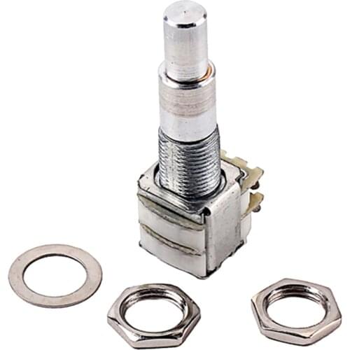 1pc Guitar Bass Mini Dual Pots Potentiometer W/ Center Detent B100K Silver