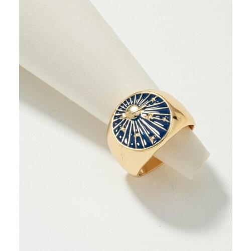 10 pcs / lot new arrival items fashion jewelry metal enamel star sun finger ring