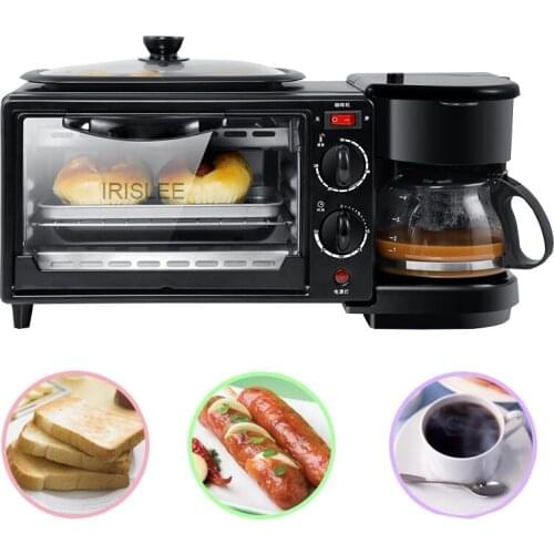 3 in 1 Household Electric Breakfast Maker Toaster Frying Pan Mini Oven Toaster