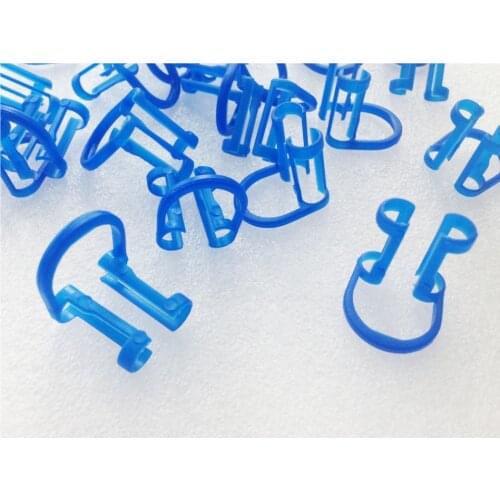 50PCS blue color Cotton Roll Holder Disposable Clip for Teeth Dental Clinic Dental Isolator Tool