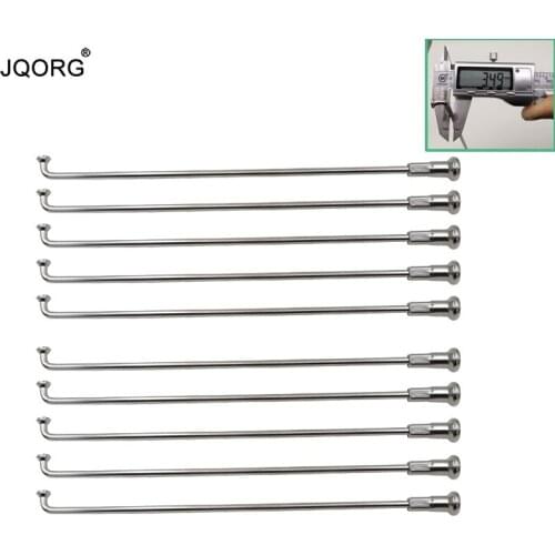 9 Gauge Diameter 3.5 mm J-bend Equal Diameter Round Body Material 304 Stainless Steel Lighting Sliver Color Motorcycle Spokes