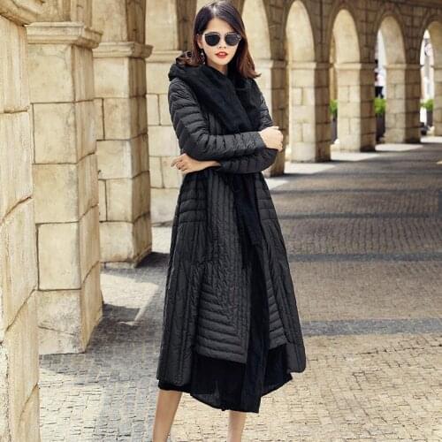 90% White Duck Down Jacket Winter Coat Womenn Clothes 2021 Korean Vintage Long Coat Female Jacket Warm Chaqueta Mujer ZT4650