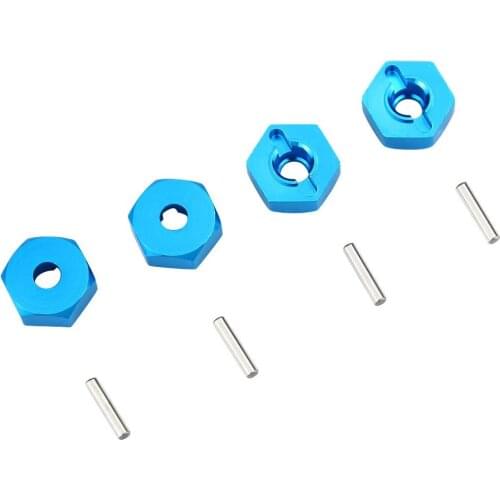 Aluminum Wheel Hex Hubs 12mm Drive Adapter 5mm Thickness With Pins 2x10 mm For 1/10 Traxxas slash RC Car Upgrade Accessories