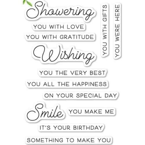 English sentence Clear Stamp Or stamp for DIY Scrapbooking/Card Making/Kids Fun Decoration Supplies A258