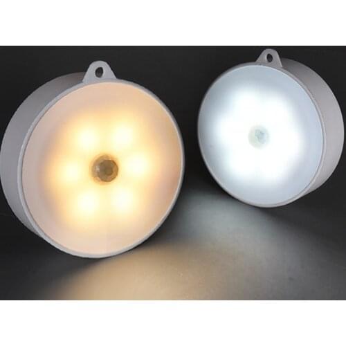 LED Wireless Night Light Smart Motion Sensor USB Rechargeable Night Light Wall Lamp Closet Cabinet Stairs Automatic Lamp ночник