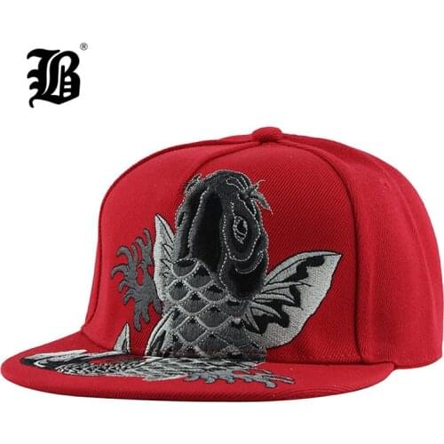 [FLB] Brand High Quality Snapback Cap Embroidery Flat Brim Baseball Cap Cotton Youth Hip Hop Cap And Hats For Men Women F137