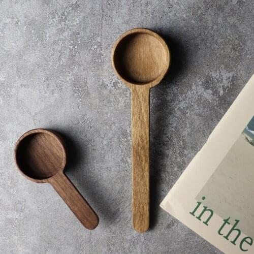 Wooden Coffee Scoop Measuring Spoon Black Walnut Wood Kitchen Scoop Measuring Spoon for Sugar Spice Powder Coffee Accessories