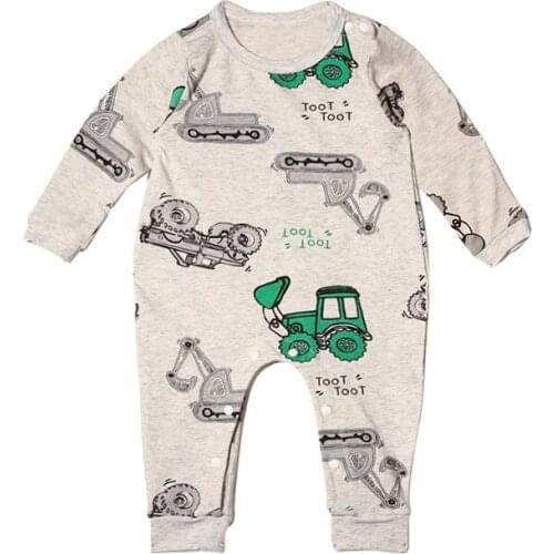 Newborn Baby Cartoon Clothes Cotton Pig Boys girls Romper Long Sleeve Clothing Infant Baby Jumpsuit
