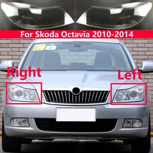 Halogen For Skoda Octavia 2010-2014 Car Front Headlight Cover Auto Headlamp Lampshade Lampcover Head Lamp light glass Lens Shell