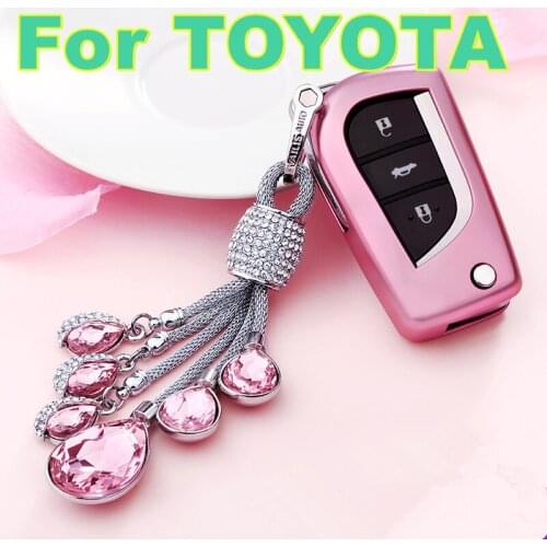 For TOYOTA COROLLA Camry levin Highlander CROWN RAV4 yaris L Car key set key shell key bag gift car decoration accessories