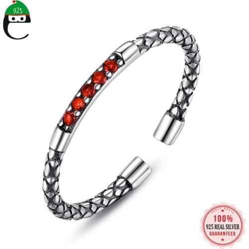 ElfoPlataSi Genuine S925 Sterling Silver Design Opening Ring Gift For Women Birthday Fashion Party Fine Jewelry L218