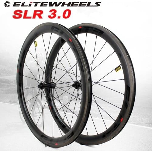 ELITEWHEELS 700c Bicycle Carbon Wheelset A2 AERO Brake Surface Tubular Clincher Tubeless 30 35 38 45 47 50 55 60 88mm SLR 3.0