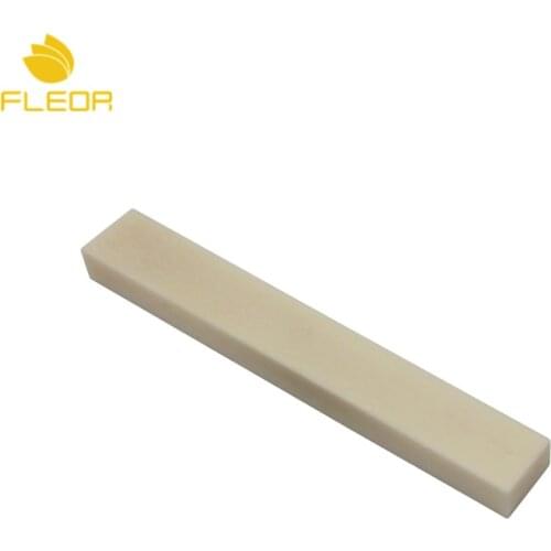 FLEOR 1pcs Uncarved Guitar Nut Saddle Bone Material Blank DIY Parts 83*12*6mm for Guitar Bass Parts