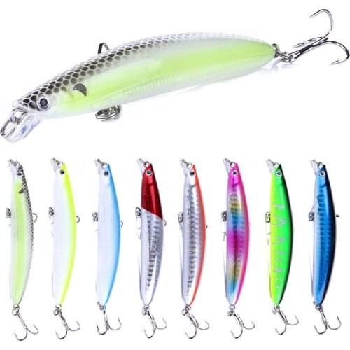 HENGJIA 1pcs 9cm Plastic Fishing Minnow Lures Bass Crankbait 9g Crank Bait Tackle Fish Lures Sea Fishing Bait Pesca
