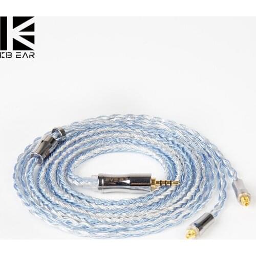 KBEAR Expansion 24 Cores 4N Silver Plated Upgrade Cable with MMCX/2PIN/QDC/TFZ Connector Use For BLON BL03 KBEAR KS1 TRI I3