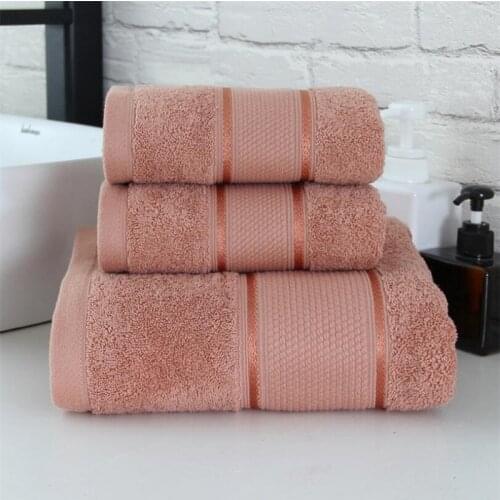 Cotton Bath Towel Set for Bathroom 2 Hand Towels 1 Bath Towel Set for Adult Supermarket Business Travel Sport Cotton Towel Set