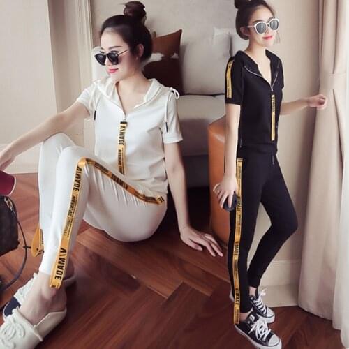 Youth clothing for women tracksuit for women 2 piece set Large size clothing for women Knitted pullover Hooded tops + pants 4558