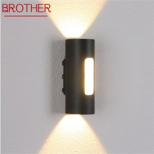 BROTHER Outdoor Wall Light Fixture LED Patio Sconces Waterproof Creative Decorative For Porch Staircase Garden