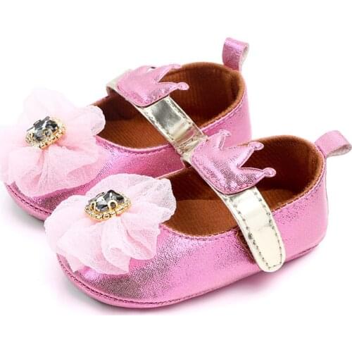 0-18M Newborn baby girl shoes pu upper antiskid rubber sole baby shoes big flower infant shoes girls zapatos de bebe nenas