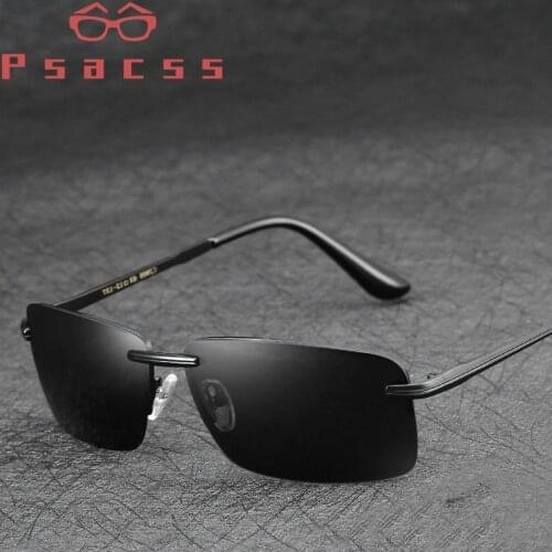 Psacss NEW Square Polarized Sunglasses Men Women Alloy Frame Vintage Brand Designer Sun Glasses For Driving Fishing Shades UV400