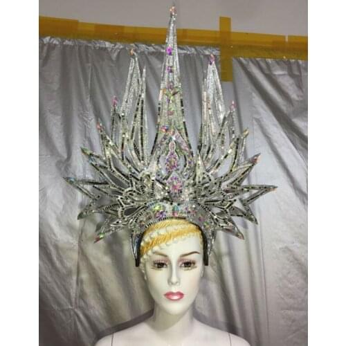 Feather clothing Stage performance catwalk carnival Headdress flower pubs party Mens wear womens clothing