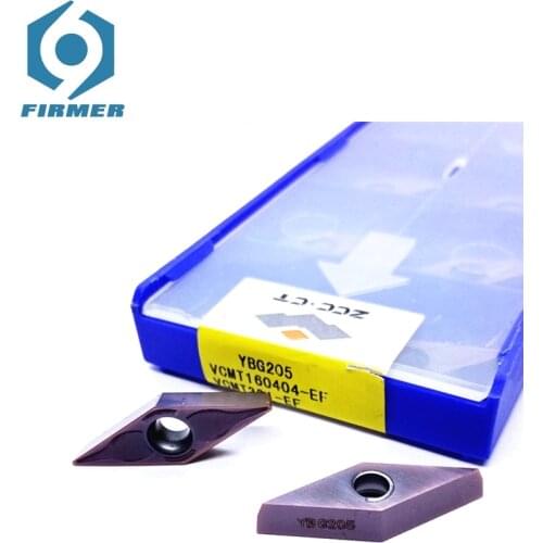 Original Carbide Inserts 10pcs VCMT160404-EF YBG205 Inserts Tool Lathe Turning Tool CNC Blade Metal Cutter Tool