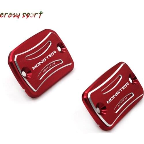 Front Brake Clutch Fluid Reservoir Cover Cap For DUCATI MONSTER 796 695 696 659 Motorcycle CNC